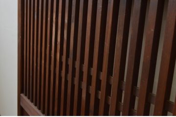 アンティーク建具　和モダンなお部屋作りにおすすめな格子帯戸1枚(引き戸)(R-067214)