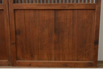 アンティーク建具　和モダンなお部屋作りにおすすめな格子帯戸2枚セット(引き戸)(R-067215)