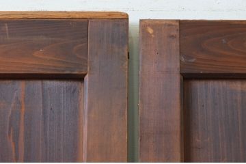 アンティーク建具　和モダンなお部屋作りにおすすめな格子帯戸2枚セット(引き戸)(R-067215)