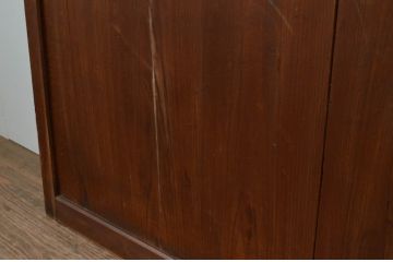 アンティーク建具　和モダンなお部屋作りにおすすめな格子帯戸2枚セット(引き戸)(R-067215)