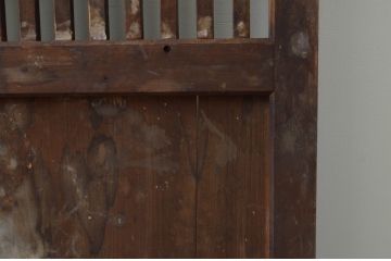 アンティーク建具　和モダンなお部屋作りにおすすめな格子帯戸2枚セット(引き戸)(R-067215)