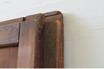 アンティーク建具　和モダンなお部屋作りにおすすめな格子帯戸2枚セット(引き戸)(R-067215)