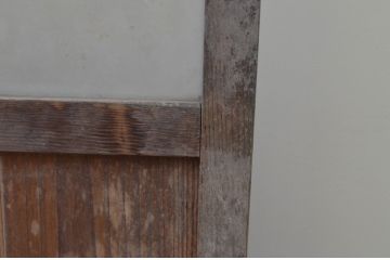 アンティーク建具　大正ロマン　どこか懐かしい雰囲気を感じるガラス戸2枚セット(引き戸)(R-067218)
