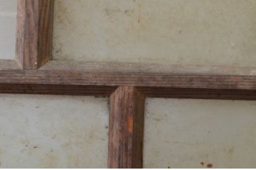 アンティーク建具　大正ロマン　どこか懐かしい雰囲気を感じるガラス戸1枚(引き戸)(R-067219)