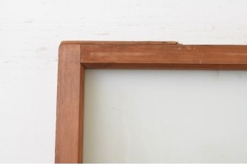 アンティーク建具　腰板竹材　大正ロマン　レトロな空間作りにおすすめなガラス戸1枚(引き戸)(R-067220)