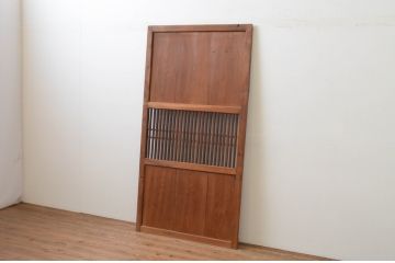 アンティーク建具　和の趣溢れる格子帯戸1枚(引き戸、格子戸)(R-067221)