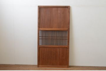 アンティーク建具　和の趣溢れる格子帯戸1枚(引き戸、格子戸)(R-067221)
