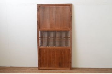 アンティーク建具　和の趣溢れる格子帯戸1枚(引き戸、格子戸)(R-067221)