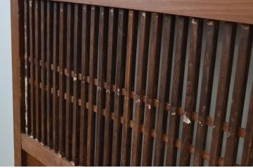 アンティーク建具　和の趣溢れる格子帯戸1枚(引き戸、格子戸)(R-067221)
