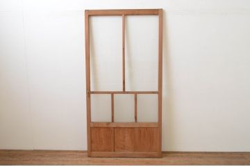 アンティーク建具　大正ロマンテイストのお部屋作りにおすすめなガラス戸1枚(引き戸)(R-067222)