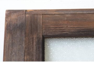 アンティーク建具　大正ロマン　和の空間を演出するガラス戸2枚セット(引き戸)(R-067223)