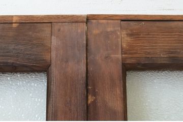 アンティーク建具　大正ロマン　和の空間を演出するガラス戸2枚セット(引き戸)(R-067223)