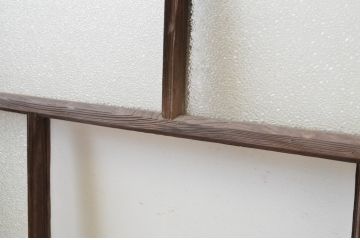 アンティーク建具　大正ロマン　和の空間を演出するガラス戸2枚セット(引き戸)(R-067223)