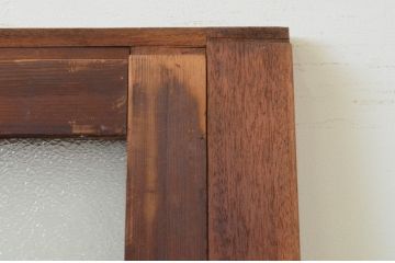 アンティーク建具　大正ロマン　和の空間を演出するガラス戸2枚セット(引き戸)(R-067223)