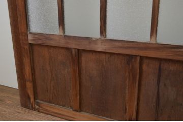 アンティーク建具　大正ロマン　和の空間を演出するガラス戸2枚セット(引き戸)(R-067223)