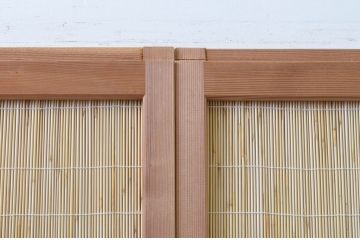 中古　昭和レトロ　涼しげな和の空間を演出する夏戸4枚セット(建具、引き戸、簾戸、簀戸、葭戸、夏障子)(R-067224)