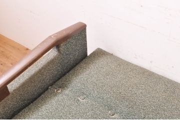 和製アンティーク　昭和レトロ　ミッドセンチュリーの空間づくりに活躍するソファベッド(3人掛けソファ、トリプルソファ)(R-067228)