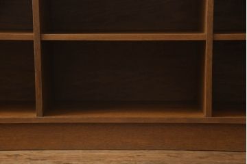 和製ビンテージ　昭和レトロな佇まいが魅力的!!シンプルな横長オープンラック(ロッカー、本棚、飾り棚、サイドボード、テレビ台、テレビボード、ディスプレイラック、店舗什器、ヴィンテージ)(R-067232)