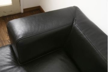 中古　CONDE HOUSE(カンディハウス)　トーザイラックス(tosai LUX)　男前スタイルのお部屋におすすめな3人掛けソファ(三人掛けソファ、アームソファ、トリプルソファ、レザーソファ、本革)(R-067236)