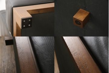 中古　CONDE HOUSE(カンディハウス)　トーザイラックス(tosai LUX)　男前スタイルのお部屋におすすめな3人掛けソファ(三人掛けソファ、アームソファ、トリプルソファ、レザーソファ、本革)(R-067236)