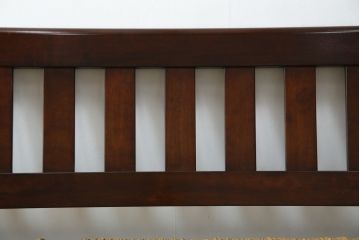 中古　稀少　特注品　松本民芸家具　縦桟背もたれのすっきりしたデザインが目を引くラッシベンチ(2人掛け、2.5人掛け、3人掛け、長イス、長椅子、アームチェア、ダイニングチェア)(R-067241)