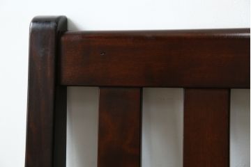 中古　稀少　特注品　松本民芸家具　縦桟背もたれのすっきりしたデザインが目を引くラッシベンチ(2人掛け、2.5人掛け、3人掛け、長イス、長椅子、アームチェア、ダイニングチェア)(R-067241)