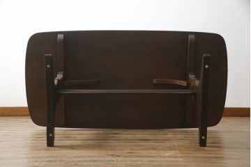 イギリスビンテージ　ERCOL(アーコール)　クラシカルな雰囲気漂うダイニングテーブル(4人掛け、6人掛け、食卓、作業台、ヴィンテージ、英国、北欧)(R-067244)