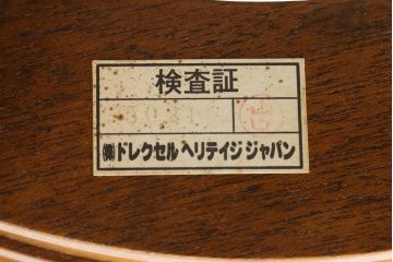 中古　DREXEL HERITAGE(ドレクセルヘリテイジ)　FRANCESCA(フランチェスカ)シリーズ　エレガントなデザインの脚が魅力的なガラス天板のローテーブル(センターテーブル、カクテルテーブル、リビングテーブル、カフェテーブル、ガラステーブル、オーバル型)(定価約48万円)(R-067249)