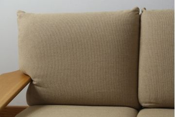 中古　美品　柏木工(KASHIWA、かしわ)　ナチュラルな色合いが優しい雰囲気を醸し出す三人掛けソファ(3P、3人掛けソファ、トリプルソファ、アームソファ)(R-067288)