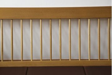 中古　美品　柏木工(KASHIWA、かしわ)　ナチュラルな色合いが優しい雰囲気を醸し出す三人掛けソファ(3P、3人掛けソファ、トリプルソファ、アームソファ)(R-067288)