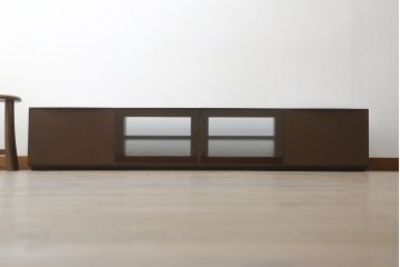 中古　美品　arflex(アルフレックス)　CONDUCTOR(コンダクター)　落ち着いた大人の空間づくりにおすすめなテレビボード(収納棚、戸棚、テレビ台、ローボード、リビングボード)(定価約34万円)(R-067289)