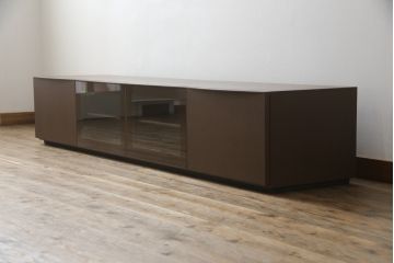 中古　美品　arflex(アルフレックス)　CONDUCTOR(コンダクター)　落ち着いた大人の空間づくりにおすすめなテレビボード(収納棚、戸棚、テレビ台、ローボード、リビングボード)(定価約34万円)(R-067289)