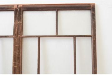 アンティーク建具　大正ロマン　和の空間を演出するガラス戸2枚セット(引き戸)(R-067292)