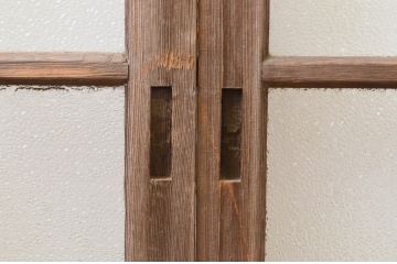 アンティーク建具　大正ロマン　和の空間を演出するガラス戸2枚セット(引き戸)(R-067292)