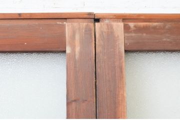 アンティーク建具　大正ロマン　和の空間を演出するガラス戸2枚セット(引き戸)(R-067292)