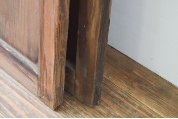 アンティーク建具　大正ロマン　和の空間を演出するガラス戸2枚セット(引き戸)(R-067292)