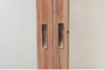 アンティーク建具　大正ロマン　和の空間を演出するガラス戸3枚セット(引き戸)(R-067293)