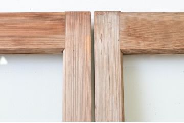 アンティーク建具　大正ロマン　和の空間を演出するガラス戸3枚セット(引き戸)(R-067294)