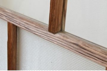 アンティーク建具　大正ロマン　和の空間を演出するガラス戸3枚セット(引き戸)(R-067294)