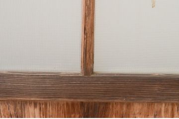 アンティーク建具　大正ロマン　和の空間を演出するガラス戸3枚セット(引き戸)(R-067294)