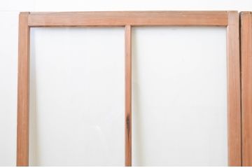 アンティーク建具　大正ロマン　和の空間を演出するガラス戸3枚セット(引き戸)(R-067294)