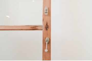 アンティーク建具　大正ロマン　和の空間を演出するガラス戸3枚セット(引き戸)(R-067294)