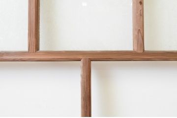アンティーク建具　大正ロマン　懐かしい雰囲気を感じさせるガラス戸1枚(引き戸)(R-067296)
