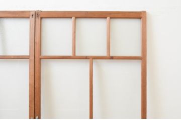 アンティーク建具　大正ロマン　懐かしい雰囲気を感じさせるガラス戸2枚セット(引き戸)(R-067298)