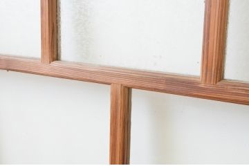 アンティーク建具　大正ロマン　懐かしい雰囲気を感じさせるガラス戸2枚セット(引き戸)(R-067298)