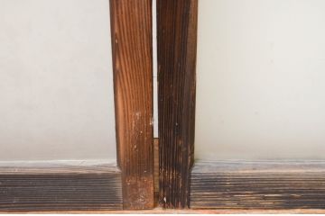 アンティーク建具　大正ロマン　ノスタルジックな雰囲気を醸し出すガラス窓4枚セット(引き戸、ガラス戸)(R-067300)