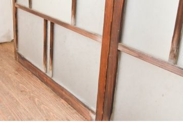 アンティーク建具　大正ロマン　ノスタルジックな雰囲気を醸し出すガラス窓4枚セット(引き戸、ガラス戸)(R-067300)