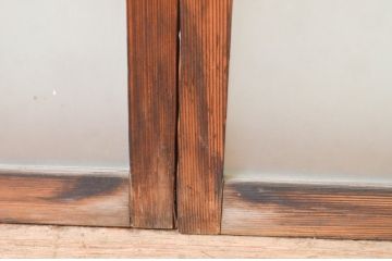 アンティーク建具　大正ロマン　ノスタルジックな雰囲気を醸し出すガラス窓4枚セット(引き戸、ガラス戸)(R-067300)