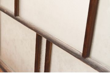 アンティーク建具　大正ロマン　ノスタルジックな雰囲気を醸し出すガラス窓4枚セット(引き戸、ガラス戸)(R-067301)