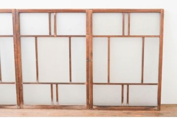 アンティーク建具　大正ロマン　ノスタルジックな雰囲気を醸し出すガラス窓4枚セット(引き戸、ガラス戸)(R-067301)